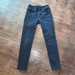 American Eagle black skinny stretch 26x28 normcore jeans